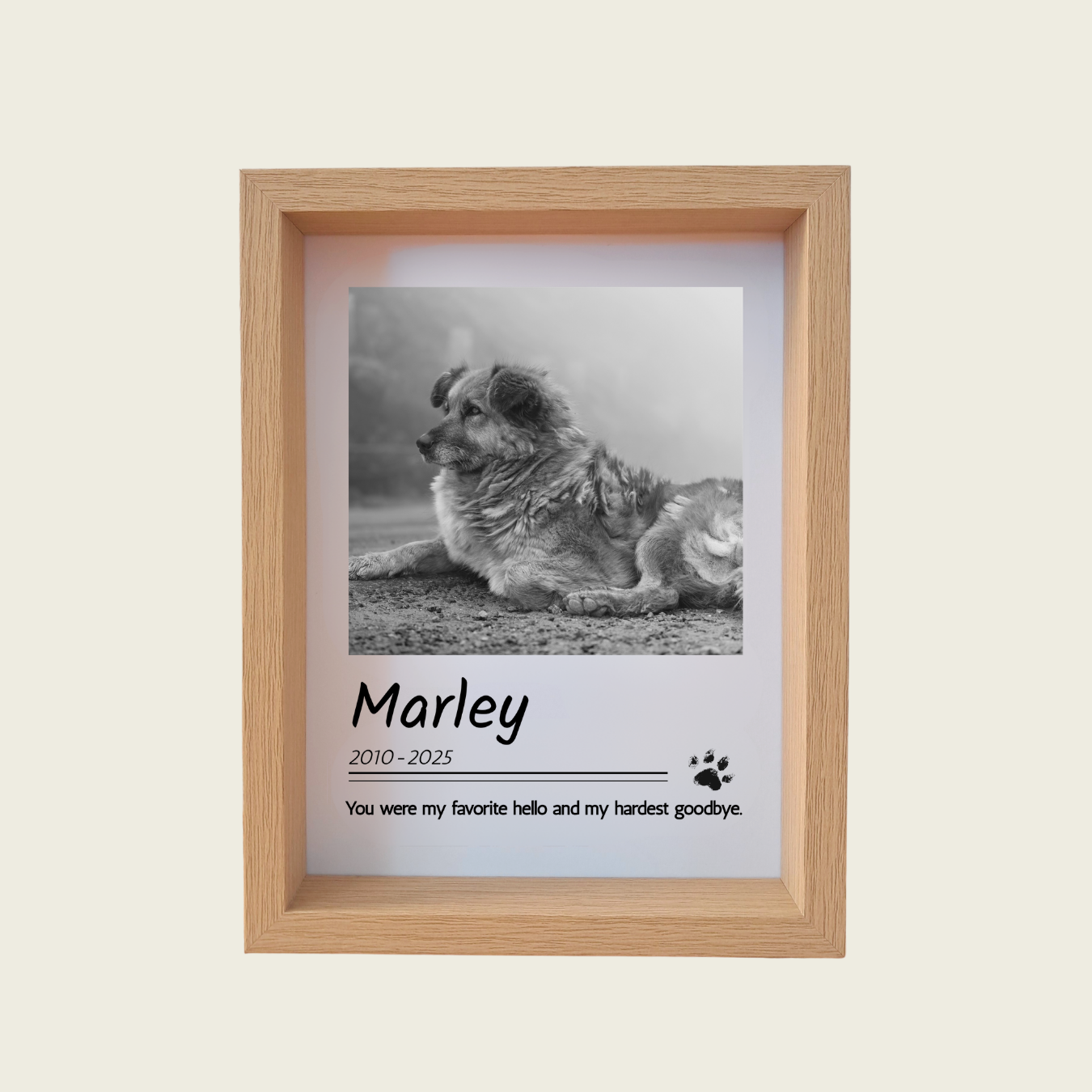 Rainbow Bridge Comfort Custom dog memorial photo in frame 
