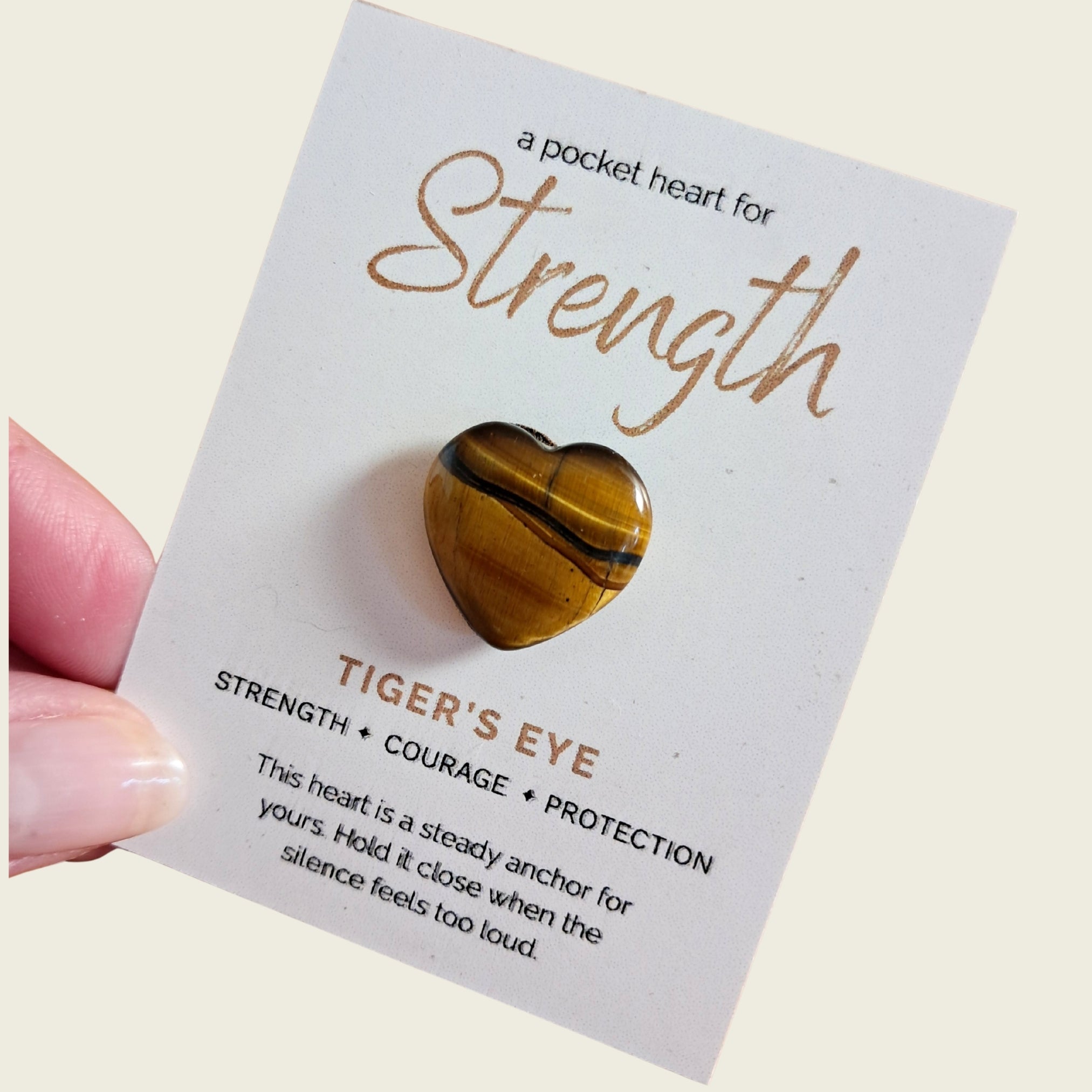 Tiger's Eye Pocket Heart