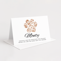 Personalised pet sympathy card with floral paw print and custom pet name.