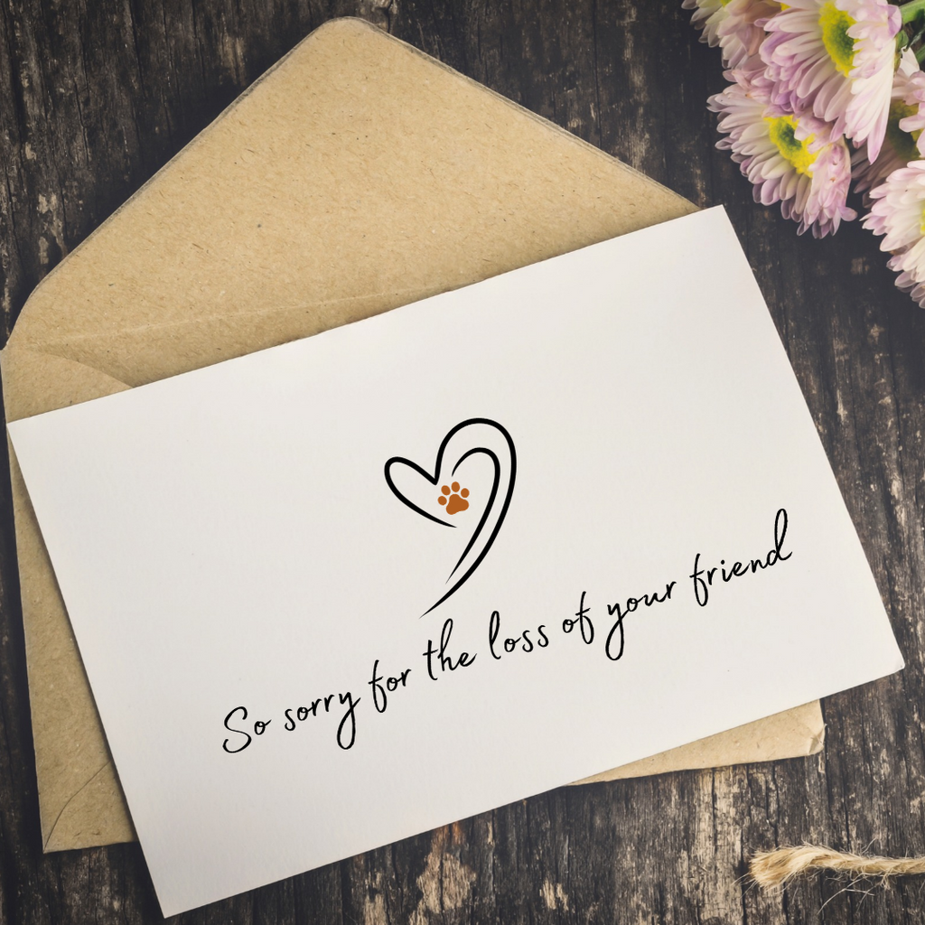 So Sorry Sympathy Card Delicate Heart