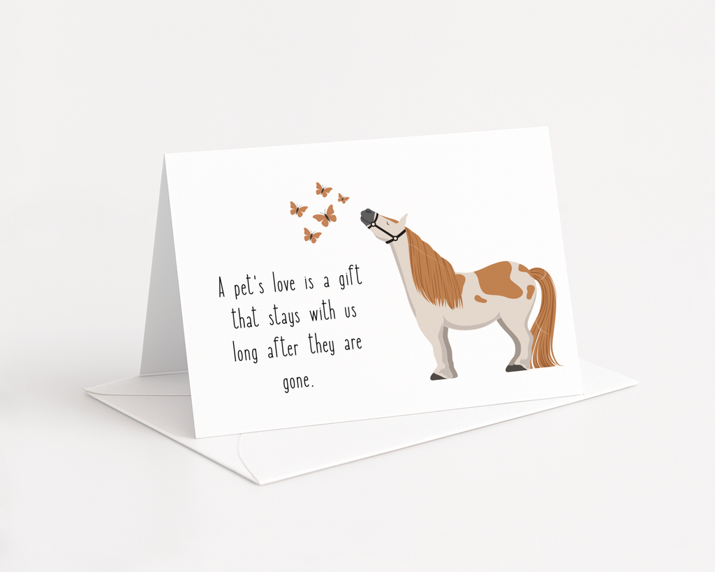 A Pet's Love Sympathy Card Horse