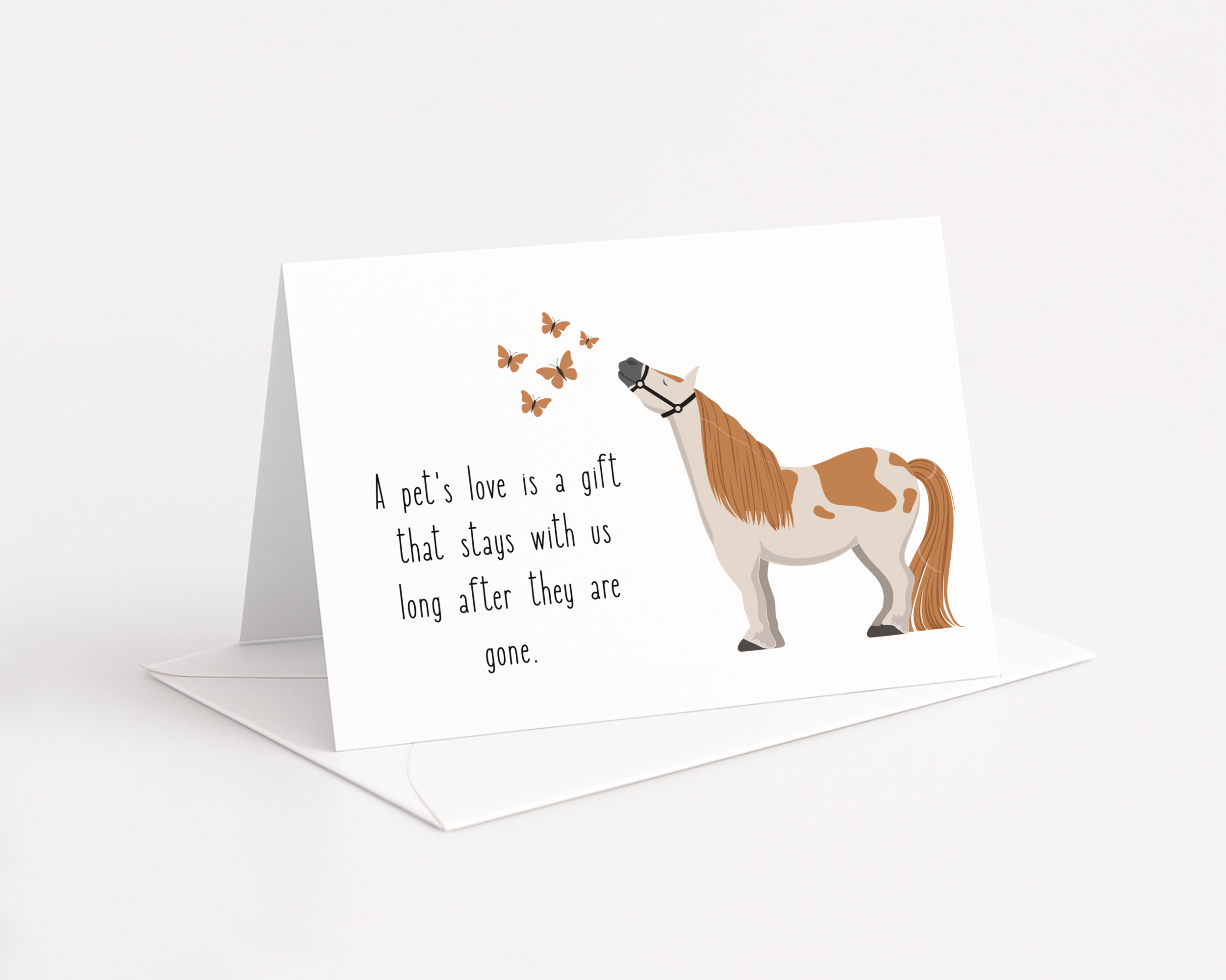 Sympathy Card Horse