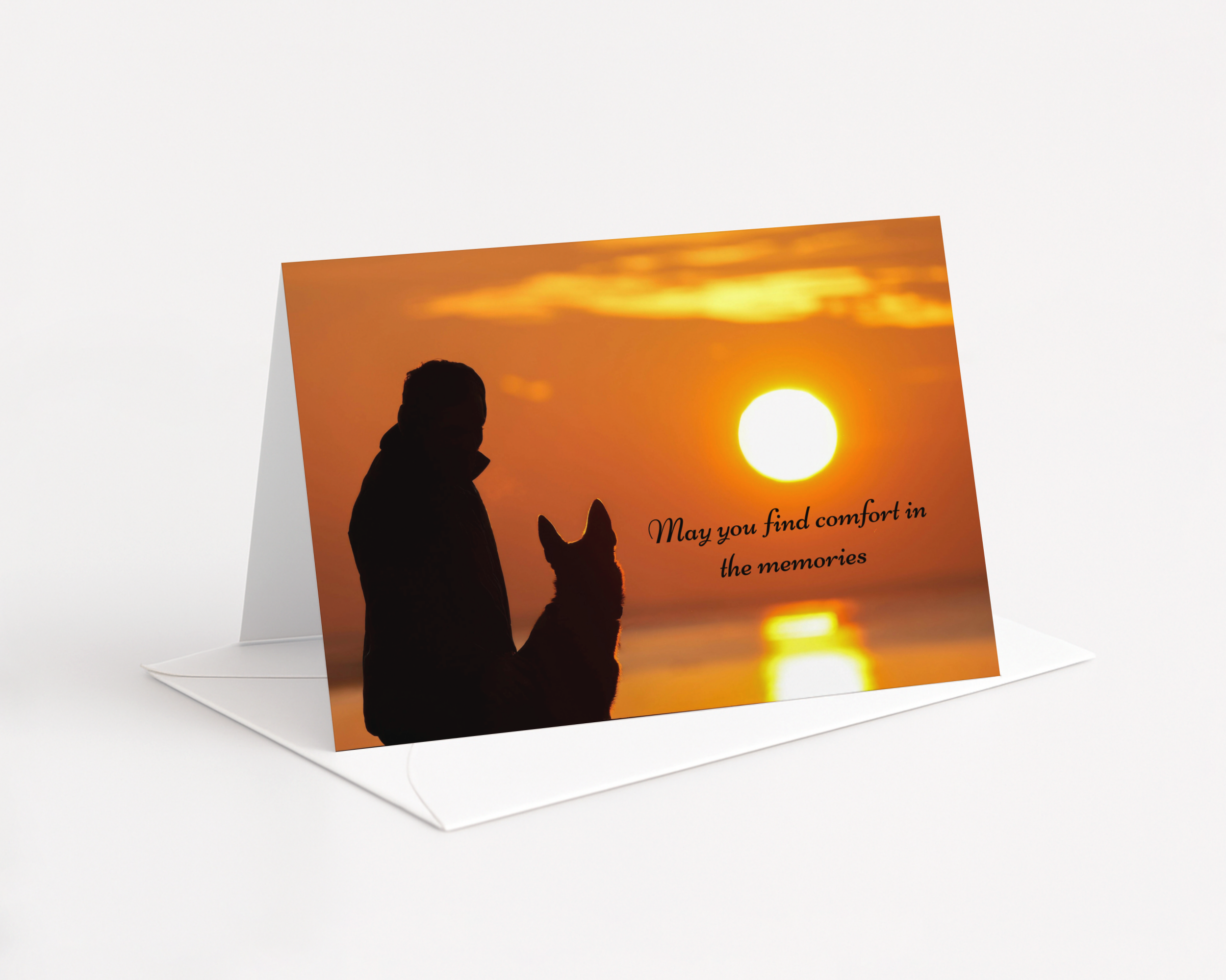 Sympathy Card Man & Dog