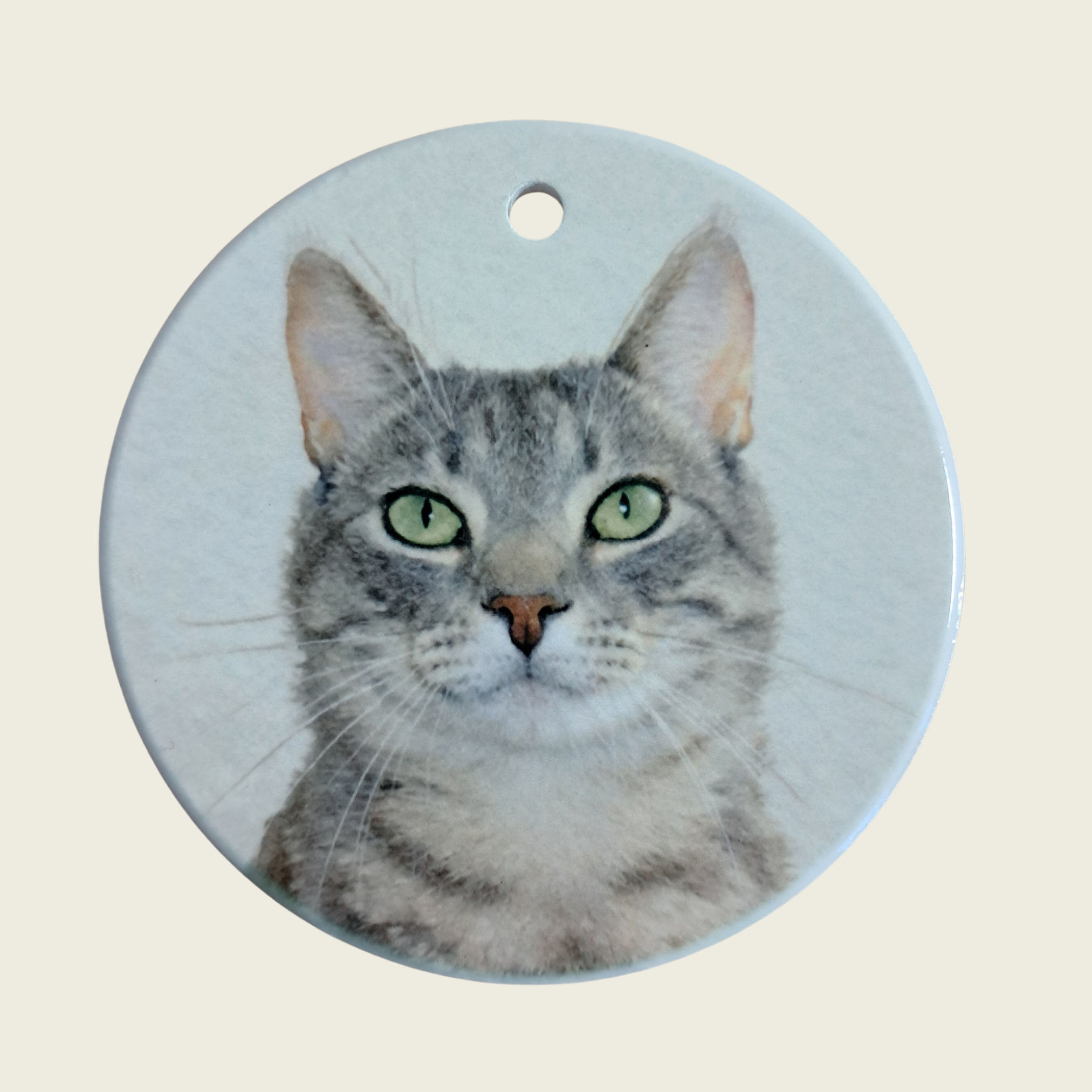 Personalised ceramic cat ornament  – custom pet memorial keepsake gift NZ