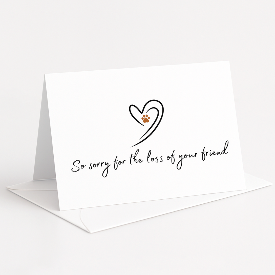 Sympathy Card Delicate Heart